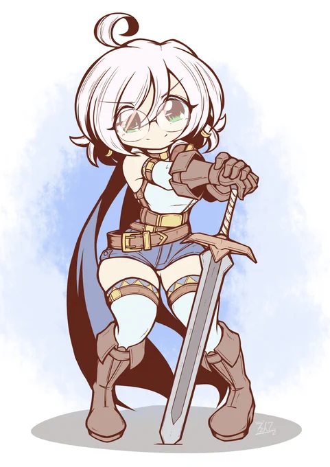 Hana (2022) Notice the simpler boots, kneesocks and belts of her older design