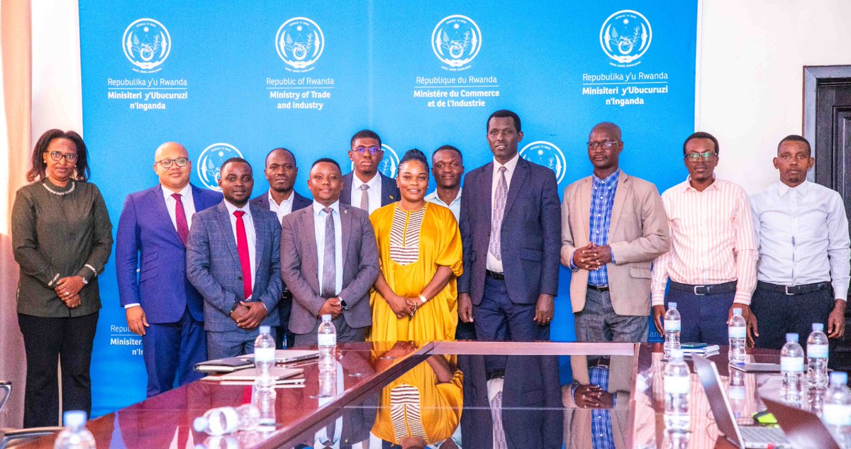 Min of Trade |Rwanda (@rwandatrade) on Twitter photo Today, MINICOM hosted a delegation from <a href="/Devbase_Tg/">Devbase Togo</a> to share insights on policies, strategies and initiatives aimed at supporting the emergence of new industries, coordinating the National Employment Program for start-ups, and promoting cooperative and private sector development. Today, MINICOM hosted a delegation from <a href="/Devbase_Tg/">Devbase Togo</a> to share insights on policies, strategies and initiatives aimed at supporting the emergence of new industries, coordinating the National Employment Program for start-ups, and promoting cooperative and private sector development.