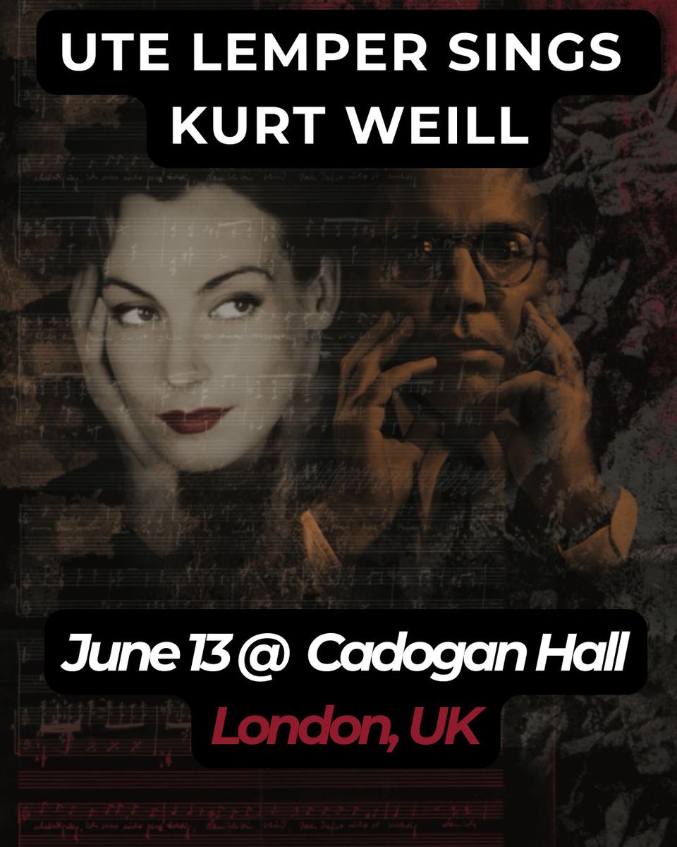 On BBC Channel 4 News this week:

On the 13th of June 

BBC Woman’s hour with a live performance 
and in the evening at Cadogan Hall 

with my tribute to Kurt Weill for his 125th birthday ♥️

Just so you saw it :)

#UteLemper #PirateJenny #KurtWeill #Brecht  <a href="/cadoganhall/">Cadogan Hall</a> <a href="/BBC/">BBC</a>