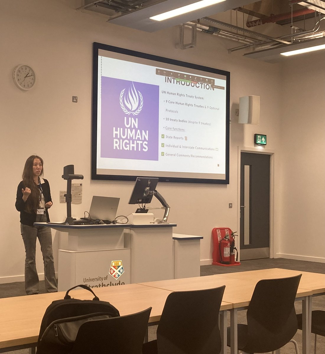Grateful to have presented at the Strathclyde Postgraduate Law Conference on “The UN Human Rights Treaty System and Corruption.”