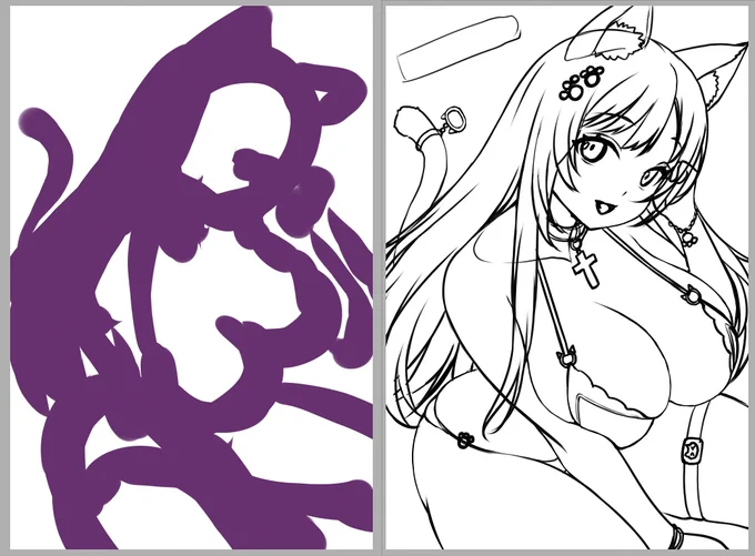 アタリとって一気に下書き! 
