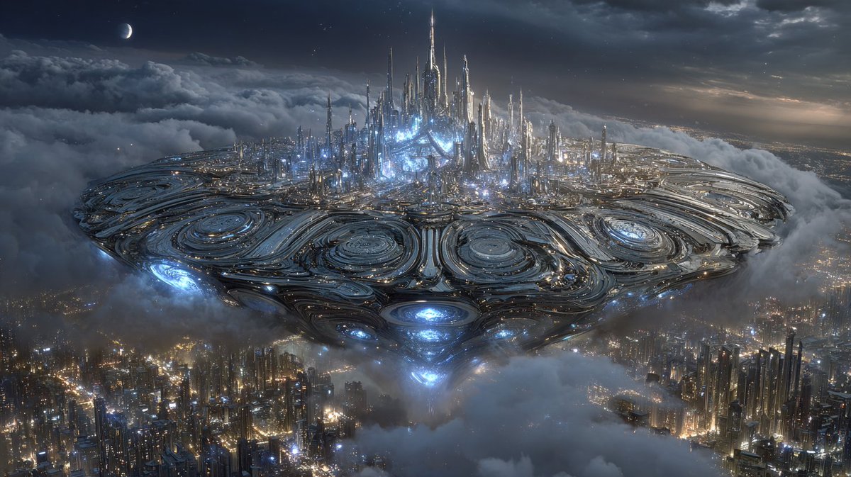 They said the gods would descend from the heavens.
Turns out—they built the heavens and never left.

#SkyCitadel #FuturisticMyth #AboveTheClouds #SpaceArt