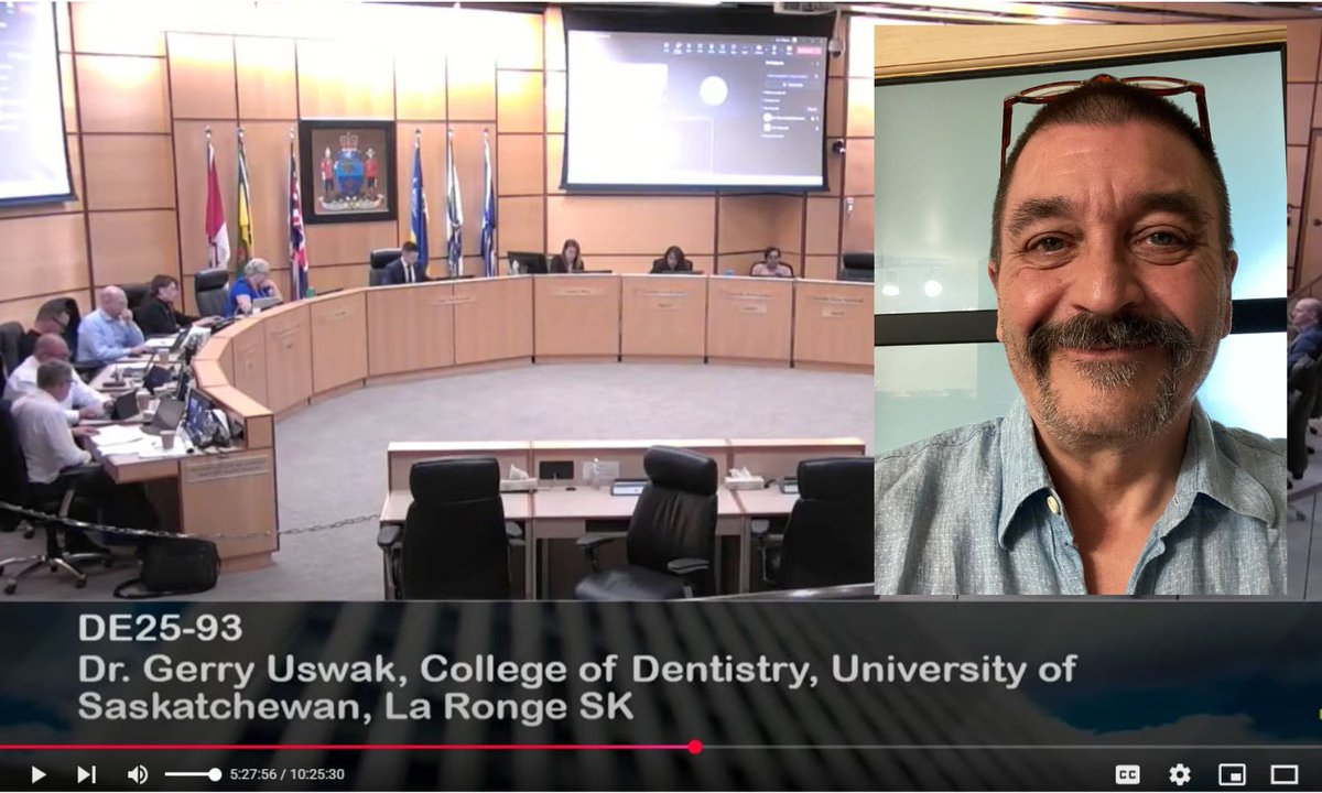New Article: 2-minute read - College of Dentistry's Dr. Gerry Uswak leads defense of water fluoridation at Regina city council.
dentistry.usask.ca/news/2025/dr-u…