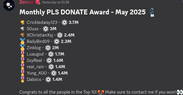 Pls Donate Overview tweet media