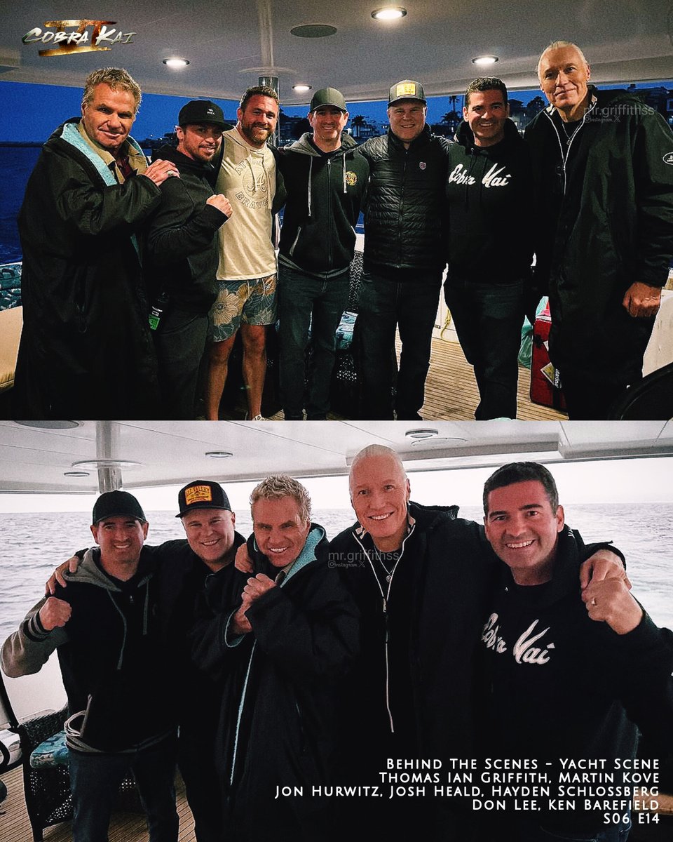 #behindthescenes of that explosive yacht scene!!

Kreese and Silver were secretly besties the entire time and needed to stage the whole thing so they could go off the radar.. that's the real story.

#ThomasIanGriffith #TerrySilver #martinkove #johnkreese #cobrakai #MissTheseGuys!