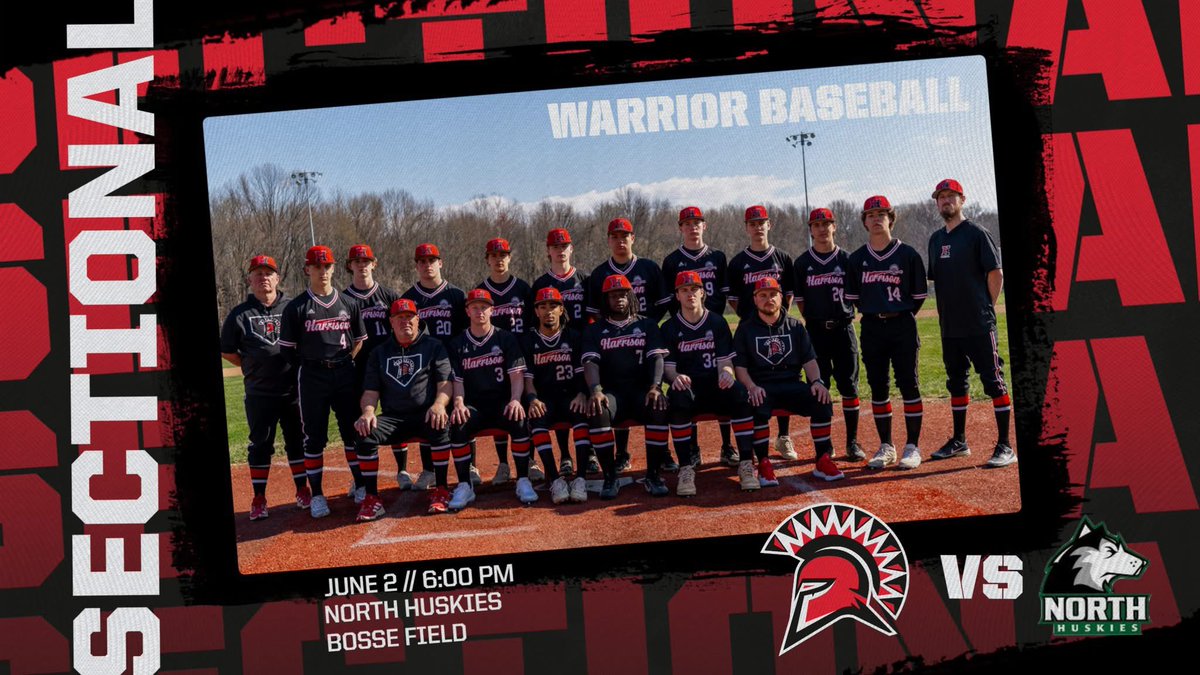 🚨SECTIONAL CHAMPIONSHIP!🚨

Good luck to our Baseball team tonight against North in the Sectional Championship.

⏰6:00
📍Bosse Field