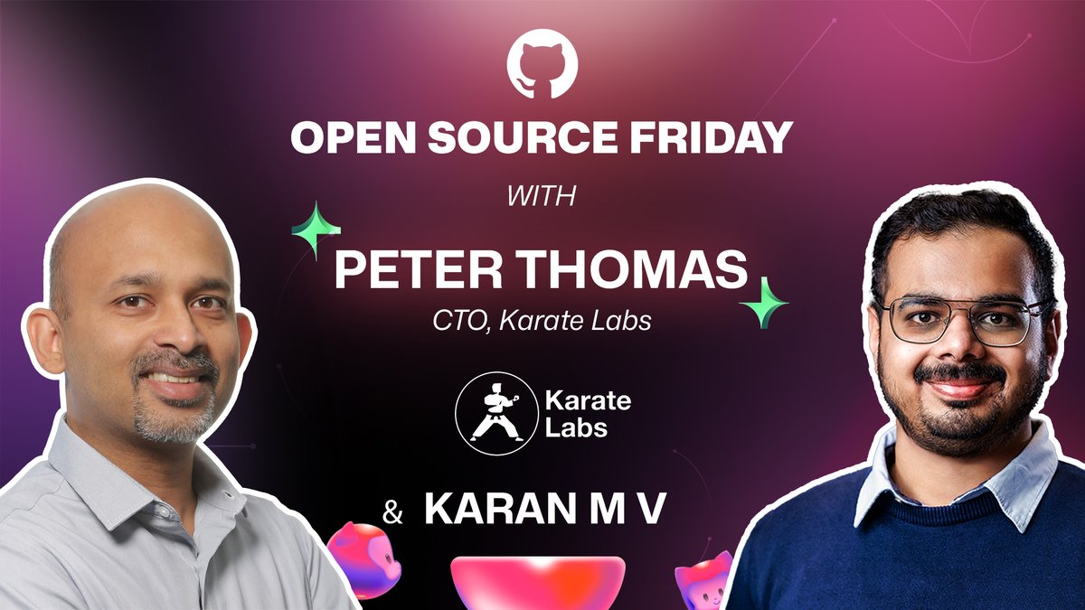 GitHubIndia's tweet image. We&apos;re going live with @ptrthomas, creator of the @getkarate framework, on this week’s Open Source Friday! 

🎙️ Dive into his journey from side project to startup—and how open source made it all possible.

📺 Live here Fri @ 4PM IST → gh.io/osf/in