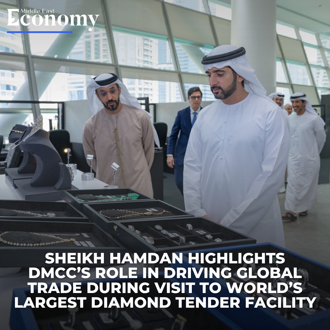 His Highness Sheikh <a href="/HamdanMohammed/">Hamdan bin Mohammed</a> bin Rashid Al Maktoum, Crown Prince of Dubai, visited <a href="/DMCCAuthority/">DMCC</a>, Dubai’s leading global trade hub, and toured the Dubai Diamond Exchange, the world’s largest diamond tender facility.

Read more: economymiddleeast.com/news/sheikh-ha…
#UAE #Dubai #DMCC
