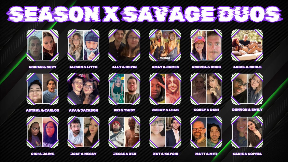 theneverdome's tweet photo. These duos will battle it out starting tonight at 9 pm eastern! Join server and watch them battle it out! Draft is also open in server until 8pm. https://t.co/MgPcP8klUW