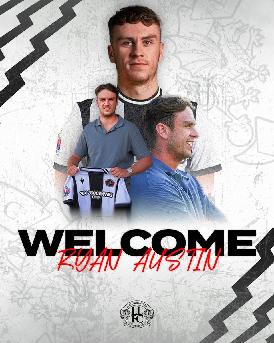 Llandudno FC (@llandudnofc) on Twitter photo WELCOME TO LLANDUDNO, RYAN AUSTIN! 🤩
Llandudno FC are delighted to welcome centre back Ryan Austin to the club as he becomes Jordans first signing of the window! 💪
#Llandudno #LlandudnoFC #WeAreOne #KeepTheFaith WELCOME TO LLANDUDNO, RYAN AUSTIN! 🤩
Llandudno FC are delighted to welcome centre back Ryan Austin to the club as he becomes Jordans first signing of the window! 💪
#Llandudno #LlandudnoFC #WeAreOne #KeepTheFaith