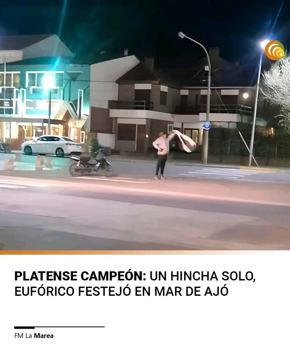 En Mar de Ajó festejó un solo hincha de Platense.