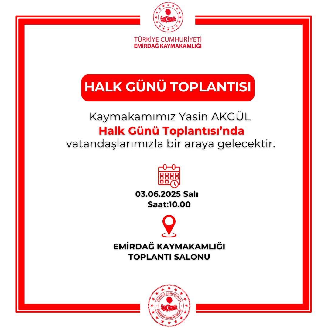 Emirdağ Kaymakamlığı (@emirdagkaymakam) on Twitter photo 