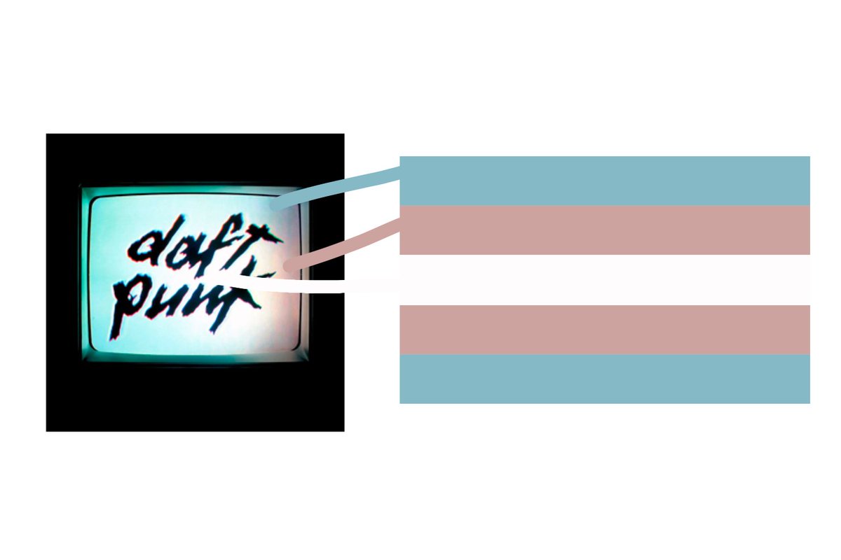 trans flag out of human after all for pride momth