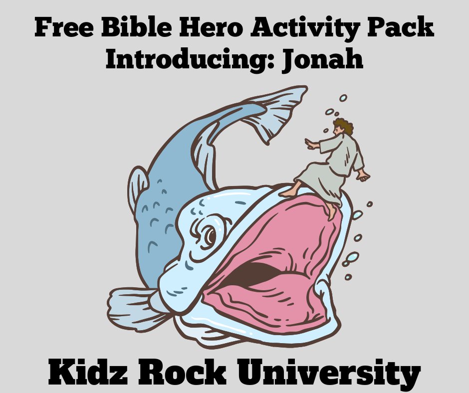 Download this Free Bible Hero Activity Pack that will teach your children about Jonah. #Free #Activity #Jesus #BibleStudy #Parenting #Christian #Love #Faith #Bible #teachers #pastors #homeschool Here’s where to find it: kidzrockuniversity.com/just-for-kidz