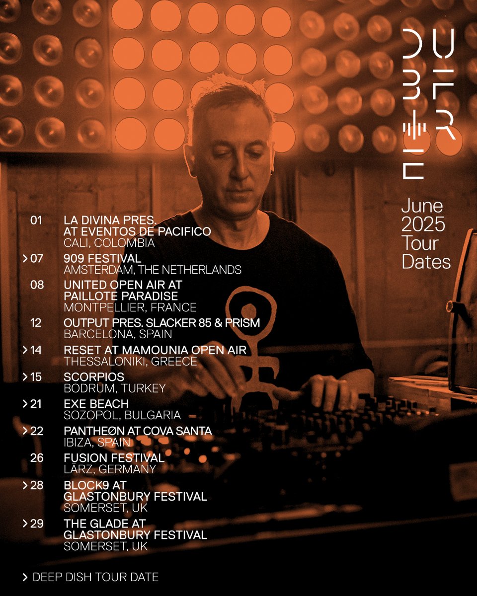 Festival season is in full swing, and June is shaping up to be a packed month on the road. It all kicks off with a return to 909 Festival in Amsterdam, along with two <a href="/deepdishmusic/">Deep Dish</a> sets at the legendary <a href="/glastonbury/">Glastonbury Festival</a>  🇨🇴🇳🇱🇫🇷🇪🇸🇬🇷🇹🇷🇧🇬🇩🇪🇬🇧