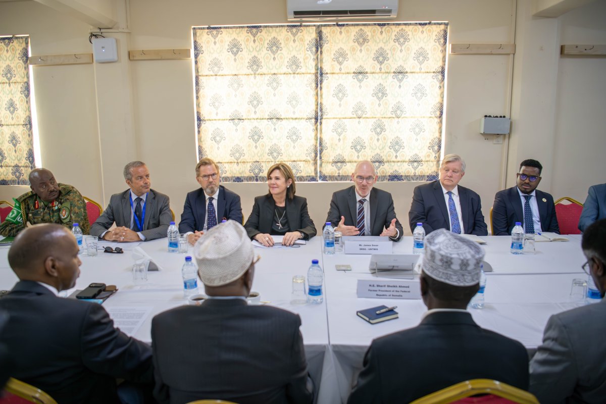 UNTMIS (@untmis_) on Twitter photo 1/2) In #Mogadishu today, <a href="/UN/">United Nations</a> Special Rep. James Swan was pleased to join other members of the C6+ international partners’ group to hear a briefing from leaders of the Somali National Salvation Forum following their meetings at the Jazeera Hotel - the meeting this morning 1/2) In #Mogadishu today, <a href="/UN/">United Nations</a> Special Rep. James Swan was pleased to join other members of the C6+ international partners’ group to hear a briefing from leaders of the Somali National Salvation Forum following their meetings at the Jazeera Hotel - the meeting this morning