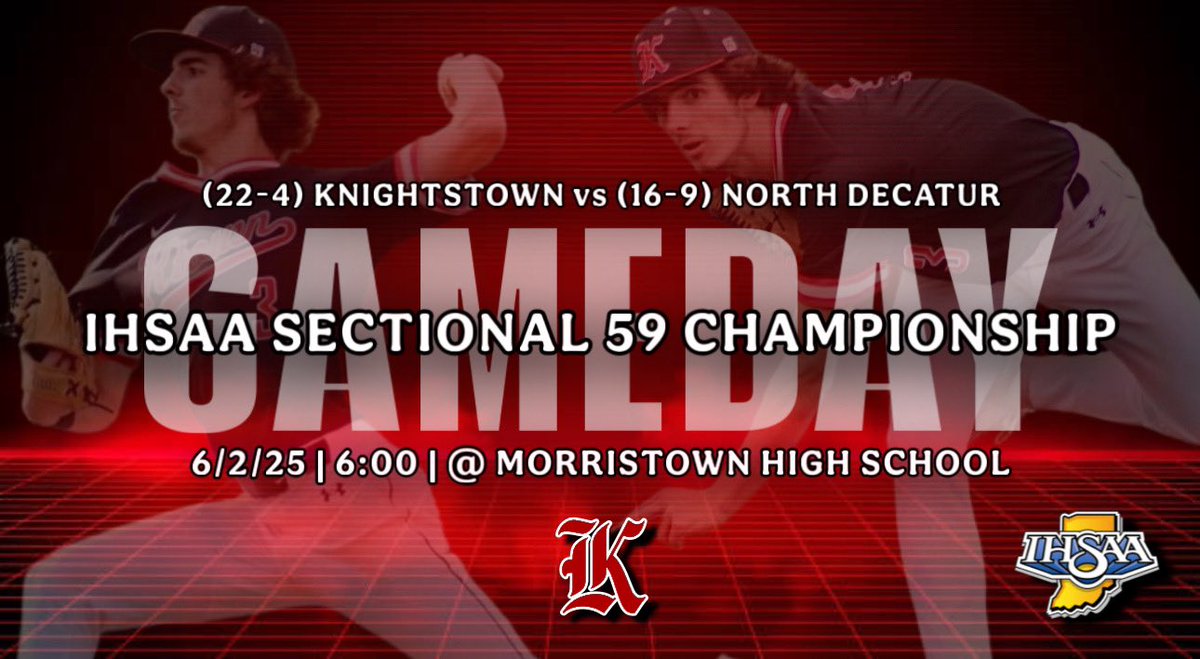 (22-4) Knightstown take on (16-9) North Decatur this evening in the ihsaa sectional 59 championship. First pitch 6:00pm at Morristown High School. PACK THE STANDS come out to cheer on our Panthers. S0, LHP Carson Bonham will get the start on the mound for Knightstown. #WeAreKtown