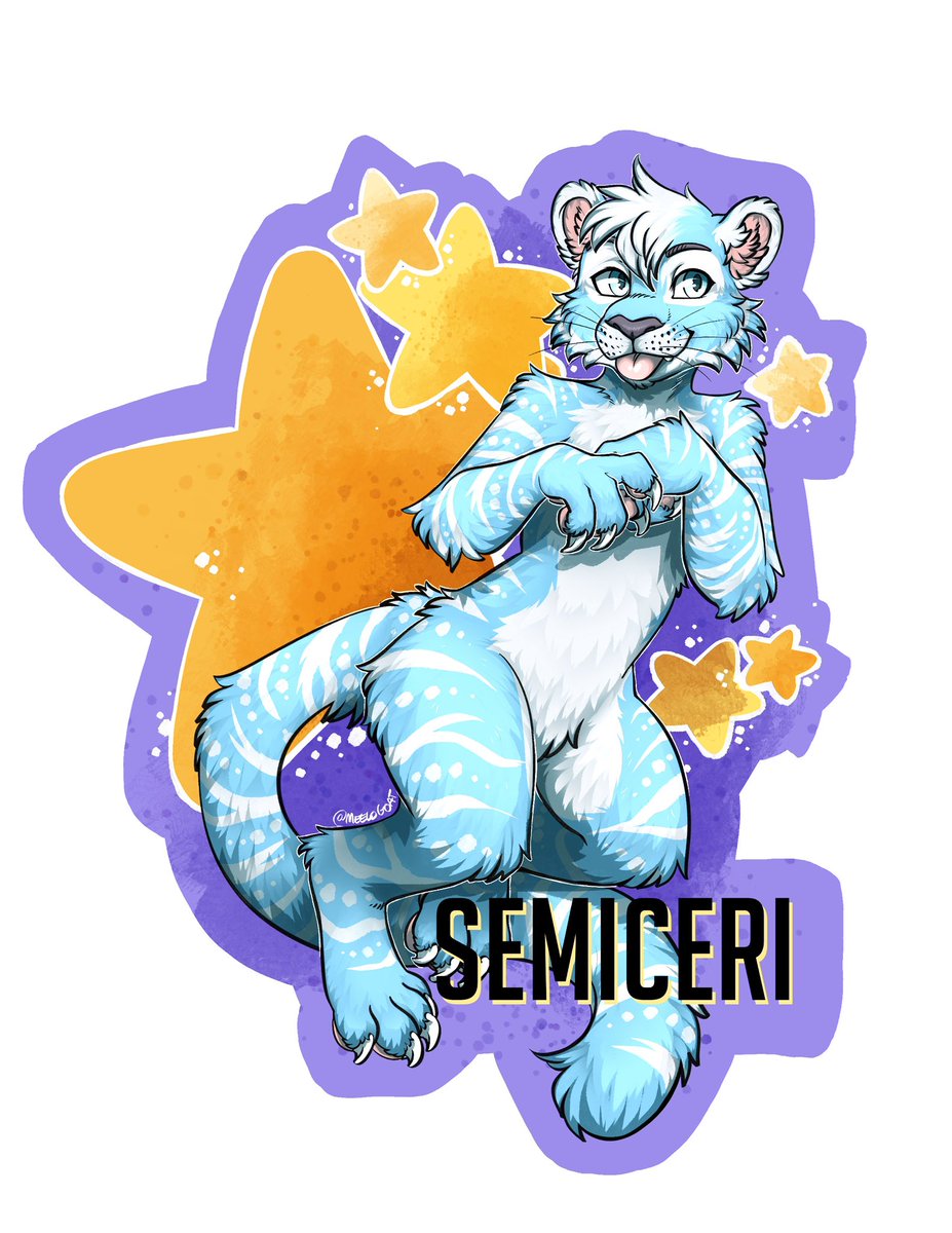 Taking 2 badges, very quick turnaround time, US$100~ #furryart #Commission