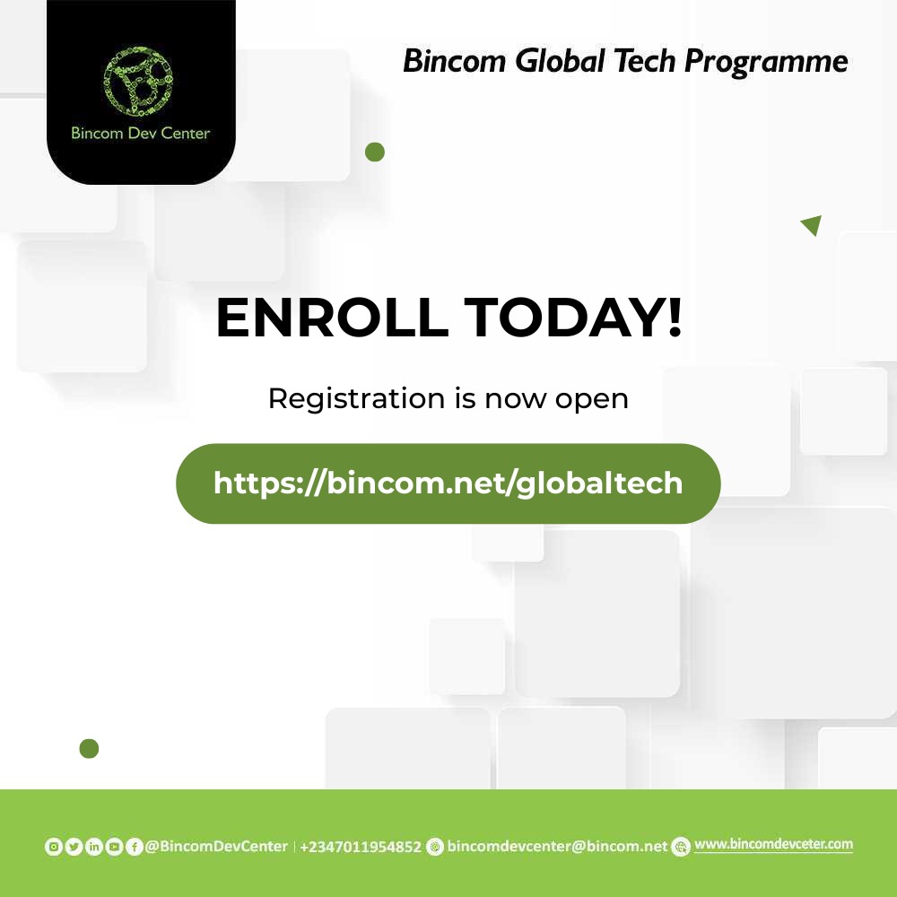 BincomDevcenter's tweet image. &amp;gt; Turn data into winning campaigns

Join the Bincom Global Tech Programme and become a Digital Marketing Pro!

Swipe to learn more &amp;amp; apply today!

#bincomglobal #techskills #digitalskills #digitalmarketing #explore #techcourse #globalopportunities #techtalent