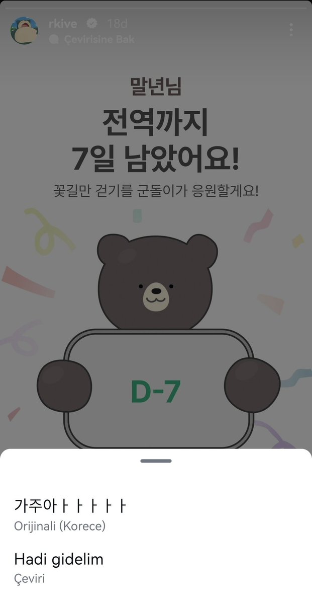 1 hafta kaldı dayan be namu