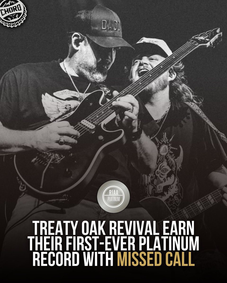 “Missed Call” by <a href="/TreatyOakMusic/">Treaty Oak Revival</a> has now sold over a million units, officially earning a platinum certification from the RIAA as of May 30th.