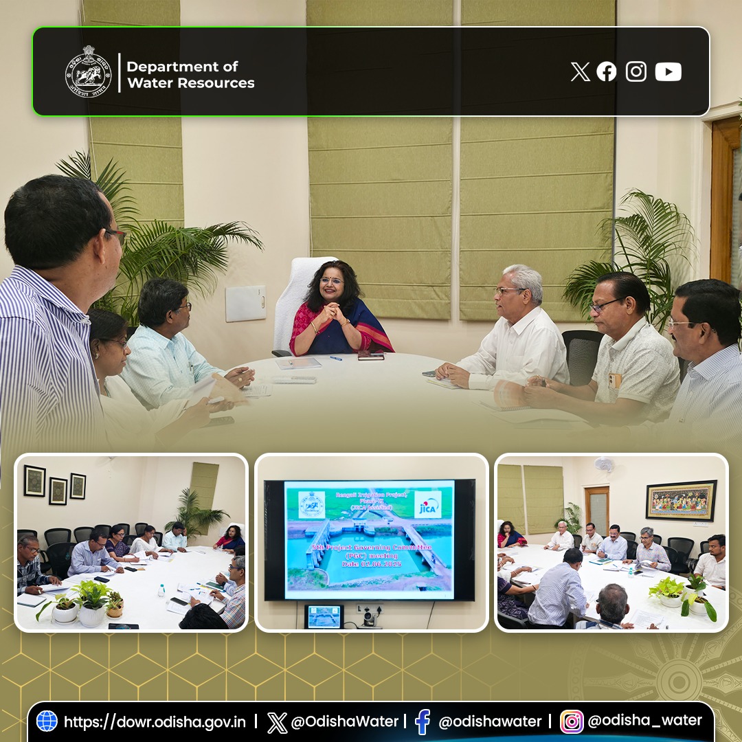 Deptt. of Water Resources (@odishawater) on Twitter photo #Review of Major Irrigation Projects
The 5th Project Governing Committee meeting for the Rengali Irrigation Project was held today under the chairmanship of Ms. Anu Garg, DC cum ACS Water Resources.
<a href="/CMO_Odisha/">CMO Odisha</a> <a href="/_anugarg/">Anu Garg</a> <a href="/DC_Odisha/">Office of Development Commissioner, Odisha</a> <a href="/IPR_Odisha/">I & PR Department, Odisha</a> #Review of Major Irrigation Projects
The 5th Project Governing Committee meeting for the Rengali Irrigation Project was held today under the chairmanship of Ms. Anu Garg, DC cum ACS Water Resources.
<a href="/CMO_Odisha/">CMO Odisha</a> <a href="/_anugarg/">Anu Garg</a> <a href="/DC_Odisha/">Office of Development Commissioner, Odisha</a> <a href="/IPR_Odisha/">I & PR Department, Odisha</a>