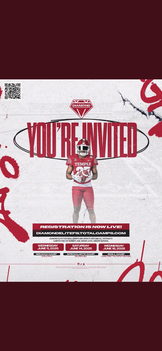 Jordan Nichols (@jnichols2028) on Twitter photo Extremely thankful and blessed to be invited to the <a href="/Temple_FB/">Temple Football</a> Big Man Camp on June 11th!
<a href="/BTCoacher/">Bill Tracy</a>
<a href="/_CoachHarding/">Coach Liam Harding</a>
<a href="/StJosephFB/">St. Joseph Football</a>
<a href="/nextlvlculture/">Next Level Culture</a>
<a href="/Temple_FB/">Temple Football</a>
<a href="/JBTUFB/">Jacob Bealer</a>
<a href="/CoachKCKeeler/">KC Keeler</a>
#AGTG
#work Extremely thankful and blessed to be invited to the <a href="/Temple_FB/">Temple Football</a> Big Man Camp on June 11th!
<a href="/BTCoacher/">Bill Tracy</a>
<a href="/_CoachHarding/">Coach Liam Harding</a>
<a href="/StJosephFB/">St. Joseph Football</a>
<a href="/nextlvlculture/">Next Level Culture</a>
<a href="/Temple_FB/">Temple Football</a>
<a href="/JBTUFB/">Jacob Bealer</a>
<a href="/CoachKCKeeler/">KC Keeler</a>
#AGTG
#work