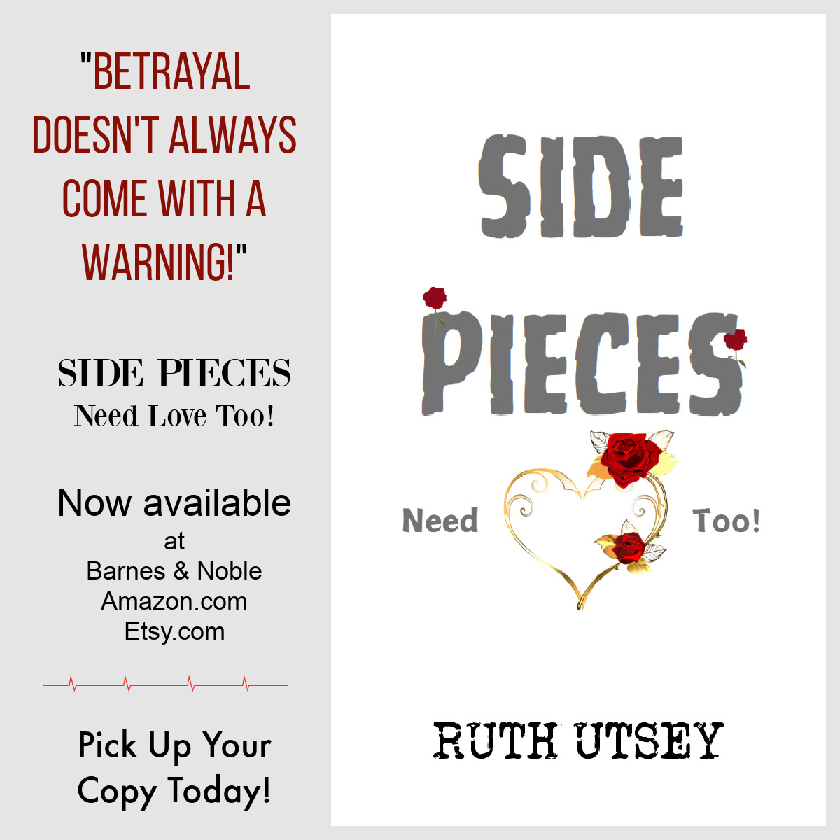 Get Your Copy Today!
#books #Amazon #etsy #barnesandnoble #relationships #betrayal #sidepieces