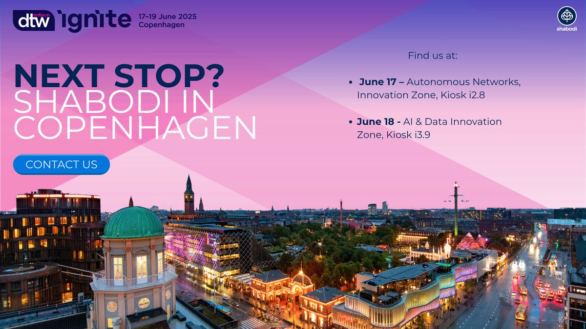 The Countdown begins as Shabodi attends <a href="/tmforumorg/">TM Forum</a> #DTWIgnite 2025 in Copenhagen! 🚀

📍Our team will be on the ground meeting with global CSP leaders to explore how network-aware applications can drive new revenue streams and operational efficiency through autonomous networks