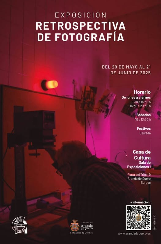 📸 #Exposición Retrospectiva de Fotografía
Del 29 de mayo al 21 de junio en la Casa de Cultura de #ArandadeDuero.

Imágenes rescatadas de concursos históricos, grandes autores y el regreso a la magia del carrete.
👉 Más info en nuestra revista: arandahoy.com/0602/retrospec…