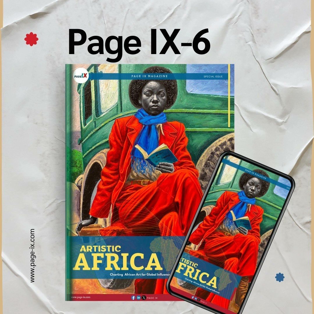<a href="/Page_IX/">Page IX</a> special issue #ArtisticAfrica cover strikes a strong Afro beauty. If you need this for your wallpaper, email us info@page-ix.com, and it will be sent.
#RepublicOfBlackPress