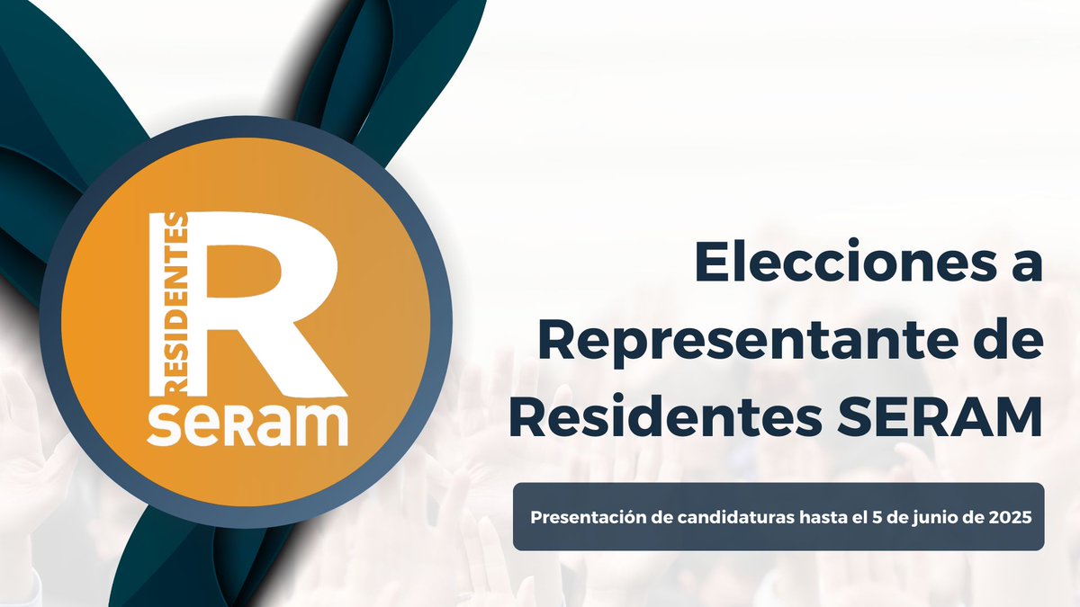 SERAM - Sociedad Española de Radiología Médica (@seram_rx) on Twitter photo ¡Recuerda que aún está abierta la convocatoria de elecciones a representante de <a href="/residentesSERAM/">Residentes SERAM</a>!
✅ Si participar de forma más directa en la vida de nuestra sociedad, te animamos a que presentes tu candidatura antes del 5 de junio
Toda la información 🔗 buff.ly/j32xp4w ¡Recuerda que aún está abierta la convocatoria de elecciones a representante de <a href="/residentesSERAM/">Residentes SERAM</a>!
✅ Si participar de forma más directa en la vida de nuestra sociedad, te animamos a que presentes tu candidatura antes del 5 de junio
Toda la información 🔗 buff.ly/j32xp4w