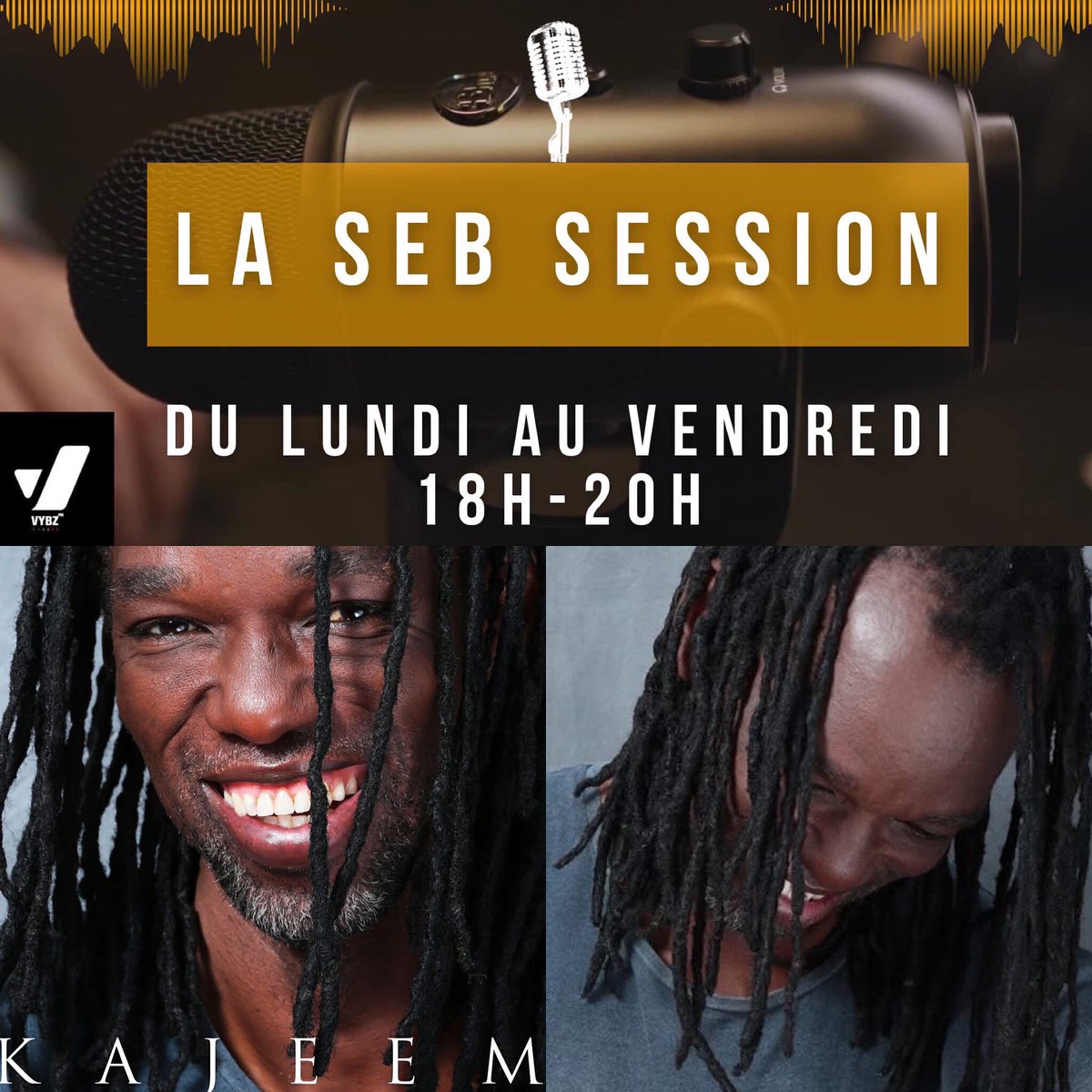 ⚠️ ce soir la SEB Session En direct 18h/20h sur <a href="/VybzFMOfficiel/">VYBZ FM 📻</a> 📻 cette semaine c’est une spéciale consacrée à <a href="/KajeemO/">Kajeem Filsdejah Official</a> à découvrir! Et retrouvez l’instant BTS à 19h30 ! #sebsession  rendez-vous sur les applications gratuites et listen.radioking.com/radio/121099/s… et vybzfm.fr
