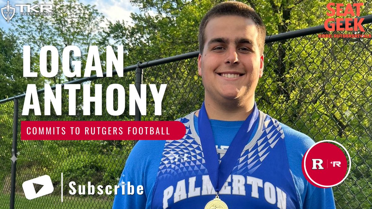 Rutgers Scarlet Knights | The Knight Report (@rutgersrivals) on Twitter photo 🎧NEW <a href="/RutgersPodcast/">Rutgers Scarlet Knights | TKR Podcast</a> 🎧
2026 OL <a href="/LoganAnthony78/">Logan Anthony</a> had one heck of a weekend at Rutgers and it resulted in a commitment.
⚔️: tinyurl.com/298rmwe9
Apple🍎: bit.ly/3O7kUfE
Spotify✳️: bit.ly/3O4hGcxa 🎧NEW <a href="/RutgersPodcast/">Rutgers Scarlet Knights | TKR Podcast</a> 🎧
2026 OL <a href="/LoganAnthony78/">Logan Anthony</a> had one heck of a weekend at Rutgers and it resulted in a commitment.
⚔️: tinyurl.com/298rmwe9
Apple🍎: bit.ly/3O7kUfE
Spotify✳️: bit.ly/3O4hGcxa