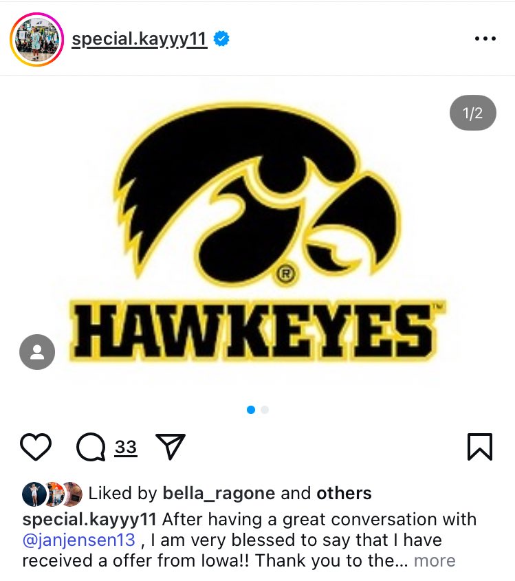 2027 five-star point guard Kaleena Smith (Ontario Christian HS, CA) has received an offer from Iowa.

Rated as the #1 player in the class by ESPN.

Notable offers from South Carolina, UConn, USC, UCLA, LSU and Tennessee.
