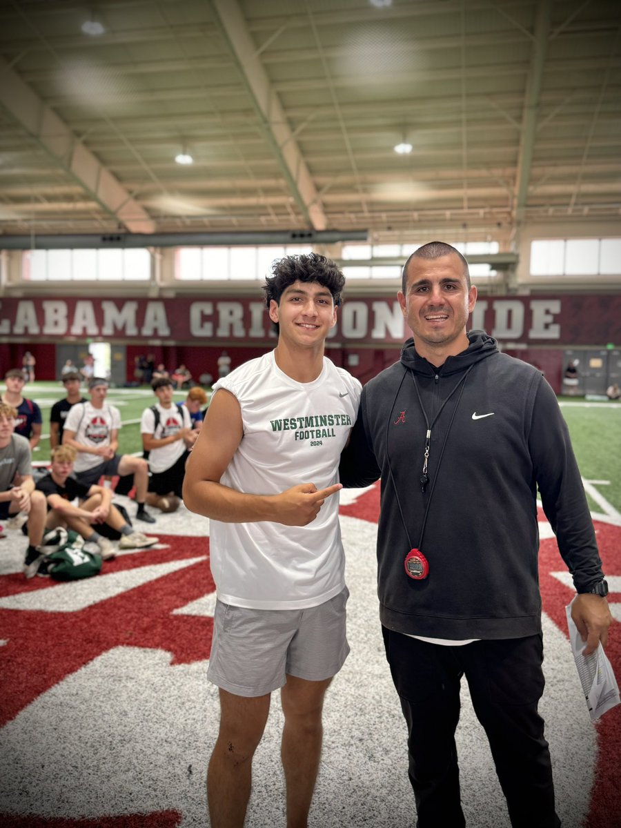 AdityaKaul2026's tweet image. Awesome experience at @AlabamaFTBL specialist camp today- I won the overall punt competition. Had a great time competing with some of the best in the country. Thank you @nunez_jay for the invitation and for running a top tier camp. #RollTide
@coachstewgocats @thedawsonzim…