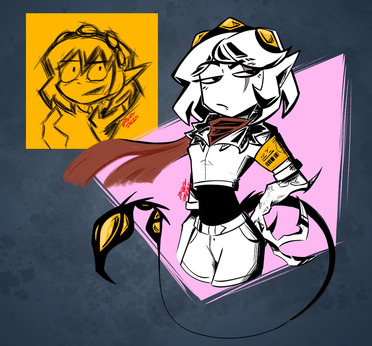 DroopytheThing's tweet photo. I've always liked how the drones draw themselves as humans......kinda freaky

#murderdrones #murderdronesfanart #murderdronesV https://t.co/8R5CAsP6oy