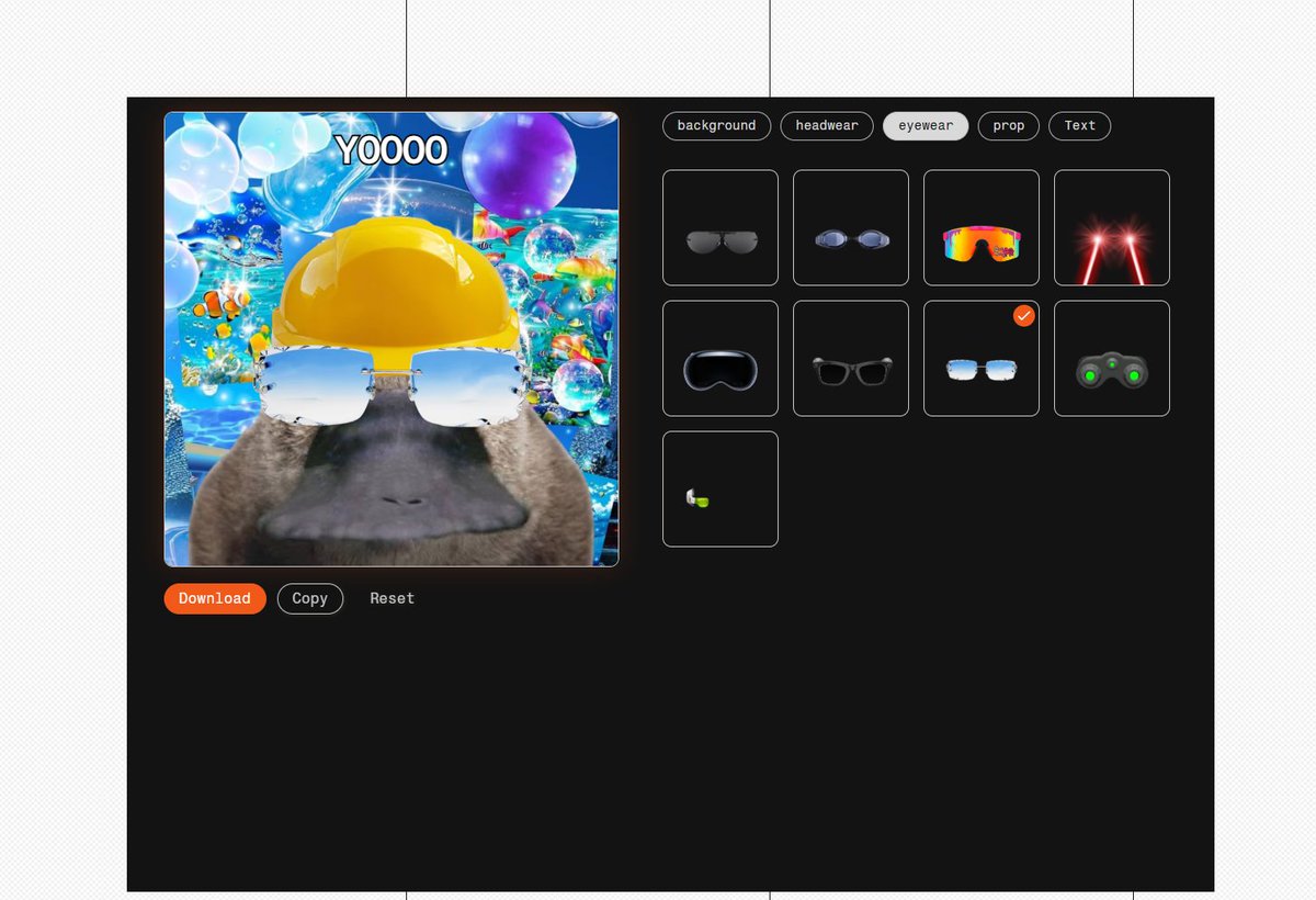 the pfp builder is now live, 43,776 possible combinations.

enjoy :)

plato.global