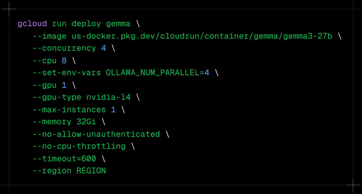 Fuck Yes! Serverless GPU for everyone! The Cloud Run just shipped Serverless GPU with no quota request required. 🤯 Deploy <a href="/GoogleDeepMind/">Google DeepMind</a> Gemma with a single command! 

- Pay-per-second GPU billing.
- Scale to zero instances.
- TTFT of 19 seconds for a Gemma3 as cold start.
- No