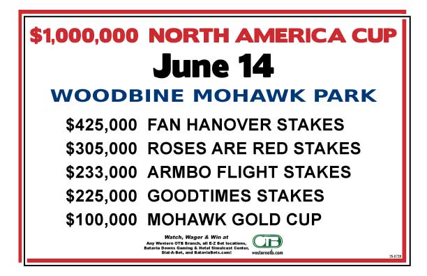 June 14th ⭐ Wager on Woodbine Mohawk Park with WROTB!

Find OTB location near you through this link &gt;&gt; bit.ly/3LA2yzC 

You may also wager with Dial-A-Bet, or at bit.ly/3V16VM6