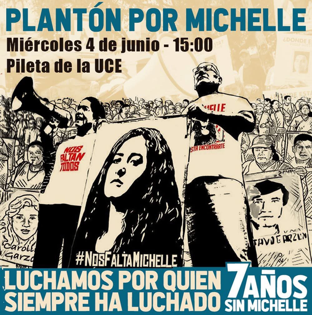 NosFaltaMichelle (@nosfaltamichel1) on Twitter photo Este miércoles 4 de junio TODOS POR MICHELLE
Hora: 15:00
Lugar: Pileta de la Uce
#NosFaltaMichelle
#NosFaltaTodosyTodas
<a href="/sybelmartinez/">Sybel Martinez</a> <a href="/KarolNorona/">Karol E. Noroña</a> <a href="/AsfadecEc/">Asfadec - Desaparecidxs Ecuador</a> <a href="/LaPeriodicanet/">Revista La Periódica</a> <a href="/radio_pichincha/">Radio Pichincha</a> <a href="/radiolacalle/">La Calle</a> <a href="/covidefem1/">COVIDEFEM</a> Este miércoles 4 de junio TODOS POR MICHELLE
Hora: 15:00
Lugar: Pileta de la Uce
#NosFaltaMichelle
#NosFaltaTodosyTodas
<a href="/sybelmartinez/">Sybel Martinez</a> <a href="/KarolNorona/">Karol E. Noroña</a> <a href="/AsfadecEc/">Asfadec - Desaparecidxs Ecuador</a> <a href="/LaPeriodicanet/">Revista La Periódica</a> <a href="/radio_pichincha/">Radio Pichincha</a> <a href="/radiolacalle/">La Calle</a> <a href="/covidefem1/">COVIDEFEM</a>