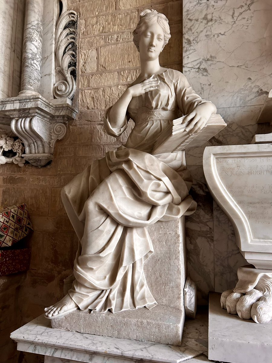 ChrisRoyDenton's tweet photo. A monument to Sir Michael Newton, d.1746, by Scheemakers at St Michael & All Angels Church in Heydour. He was the chief mourner at Isaac Newton’s funeral, who was his third cousin once removed. #ChurchClutter
#MomentoMoriMonday #MonumentsMonday #LincsConnect #ChurchCrawling https://t.co/TDI6buedJ3