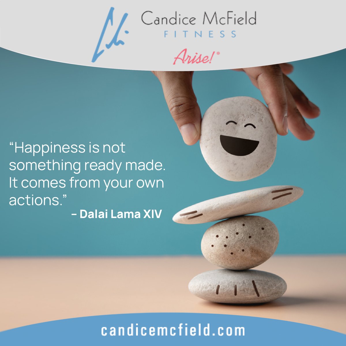 CandiceMcField's tweet photo. “Happiness is not something ready made. It comes from your own actions.” – Dalai Lama XIV

 #health #healthtips #healthcoach #healthcoaching #healthcoachtips #healthy #healthylife #healthylifestyle #healthylife #healthtips #healthyhabits #healthyliving https://t.co/MjbxZ9Fz9q