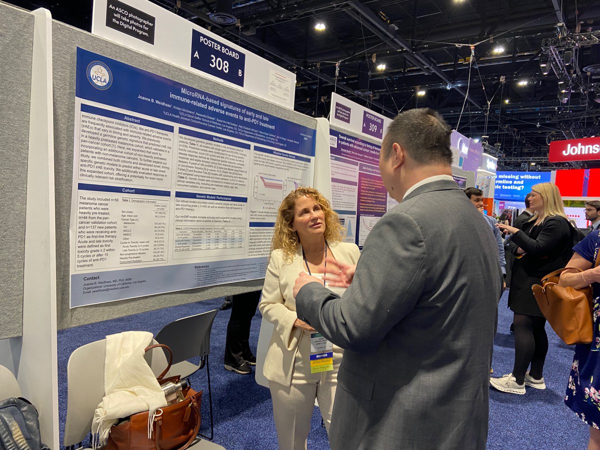 Live from #ASCO25: Dr. Joanne Weidhaas sharing the latest research on predicting irAEs from anti-PD1 therapy with attendees. Stop by! #Immunotherapy #Oncology #ASCO2025 #CancerResearch #miradx