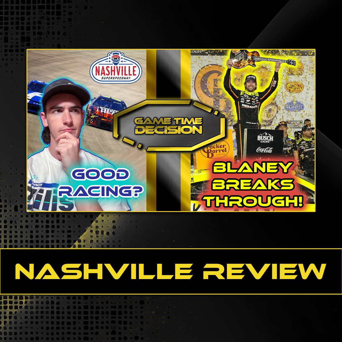 GTD_2024's tweet photo. New episode is live! Get all our thoughts and reactions from an exciting night in Nashville. #NASCARonPrime #nascar
https://t.co/0YOvbVBn8T https://t.co/ZmtXh8sjj5