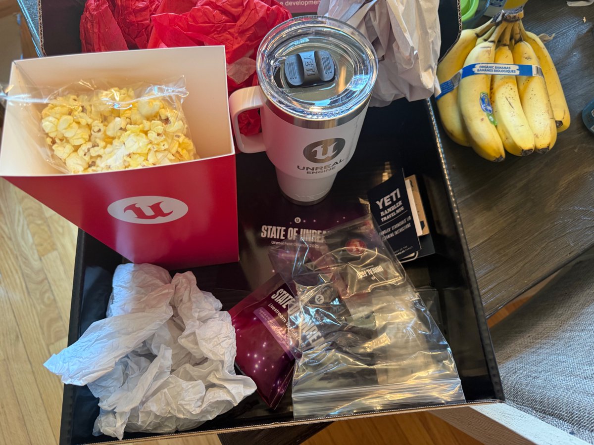 Thank you <a href="/UnrealEngine/">Unreal Engine</a> <a href="/EpicGames/">Epic Games Store</a> for sending me a nice cap and snacks for watching State of Unreal!