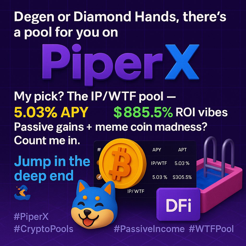 ib_sus4's tweet image. Diving deep into the IP/WTF pool 
on PiperX 🌊
Fast yields, steady gains — easily my fav spot to farm lately!
📈💸 #PiperX #DeFi #YieldFarming
@TheBlockBookapp 
@PiperxProtocol