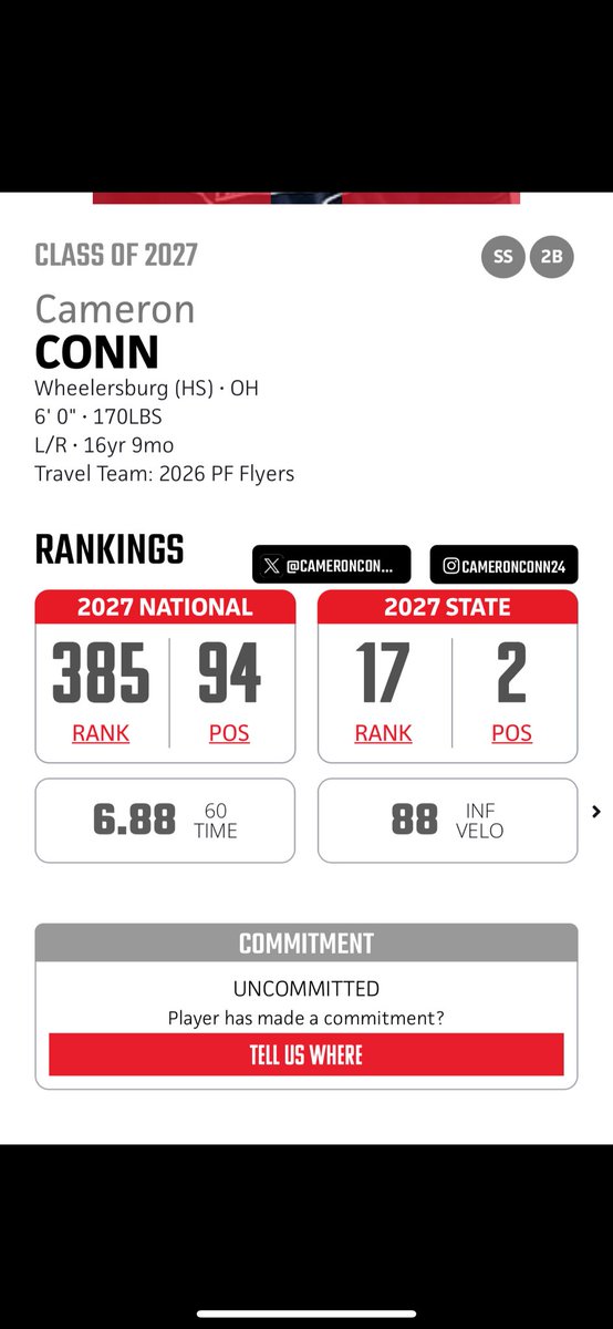 Cameron Conn (@cameronconn24) on Twitter photo Thank you <a href="/prepbaseball/">Prep Baseball</a> for my national ranking! Looking forward to a huge summer! <a href="/weldyprep/">Kyle Weldon</a> <a href="/PrepBaseballOH/">Prep Baseball Ohio</a> <a href="/CompeteAtLife/">Coach Brandon Edwards</a> <a href="/PirateBSB/">Wheelersburg Baseball</a> <a href="/DMoore34/">Derek Moore</a> <a href="/AlexSogard9/">Alex Sogard</a> <a href="/Coach_Chiero/">Jordan Chiero</a> <a href="/J_Gar12/">Jacob Garcia</a> Thank you <a href="/prepbaseball/">Prep Baseball</a> for my national ranking! Looking forward to a huge summer! <a href="/weldyprep/">Kyle Weldon</a> <a href="/PrepBaseballOH/">Prep Baseball Ohio</a> <a href="/CompeteAtLife/">Coach Brandon Edwards</a> <a href="/PirateBSB/">Wheelersburg Baseball</a> <a href="/DMoore34/">Derek Moore</a> <a href="/AlexSogard9/">Alex Sogard</a> <a href="/Coach_Chiero/">Jordan Chiero</a> <a href="/J_Gar12/">Jacob Garcia</a>