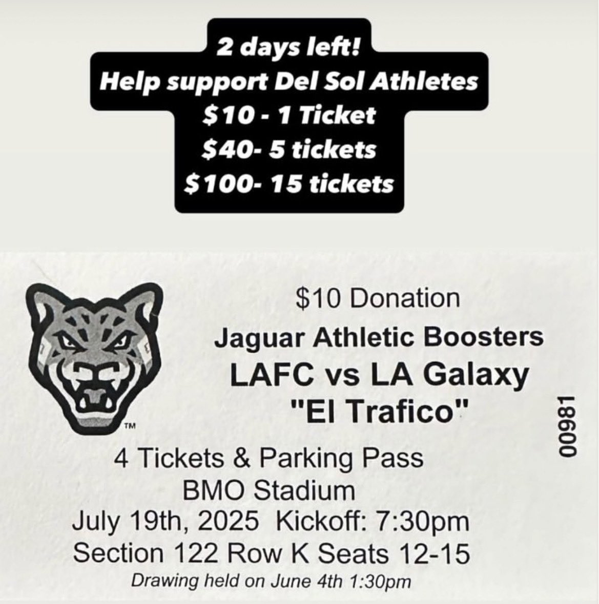 Lama Jr. (@coachlama20_23) on Twitter photo Get your raffle tickets now. El Trafico!!! Enter for a chance to win some great seats!!!
<a href="/vcsjoecurley/">Joe Curley</a> <a href="/R2PSports/">Rookie2Pro</a> <a href="/James_Nelson_68/">Coach Nelson</a> <a href="/nickbothwell68/">nbothwell68</a> Get your raffle tickets now. El Trafico!!! Enter for a chance to win some great seats!!!
<a href="/vcsjoecurley/">Joe Curley</a> <a href="/R2PSports/">Rookie2Pro</a> <a href="/James_Nelson_68/">Coach Nelson</a> <a href="/nickbothwell68/">nbothwell68</a>