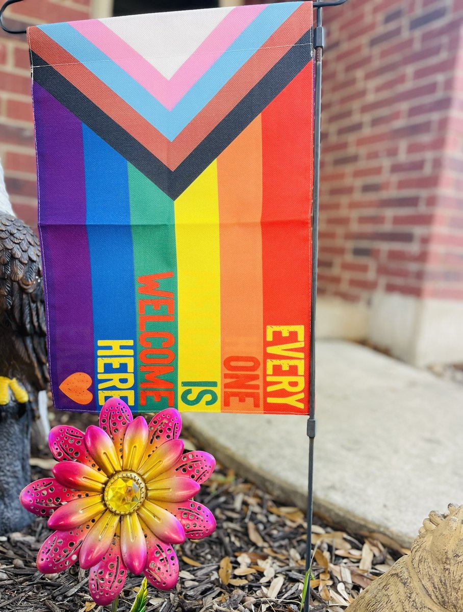 WhisperAmber's tweet photo. Happy Pride Month! Never be afraid or ashamed to be who you are. The world might seem scary at the moment but I have hope that things will improve. 

This flag sits proudly in my yard all year long. 

You can get one here for under $10: 

https://t.co/CSg4PGVUpu (aff link) https://t.co/LfUvOhWMN5